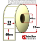 Rotolo da 1000 etichette adesive mm 33x40 Termiche 1 pista anima 40