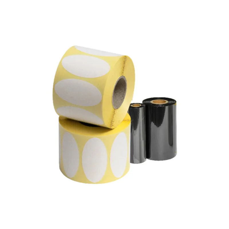 Rotolo da 1500 etichette adesive ovali 70x35  vellum trasferimento termico