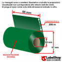 Ribbon VERDE 55x200 ink out WAX RESIN - Nastro carbongrafico colorato GREEN CERA RESINA per stampa a trasferimento termico