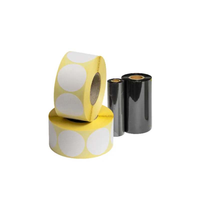 etichette adesive tonde diametro 13 mm vellum trasferimento termico