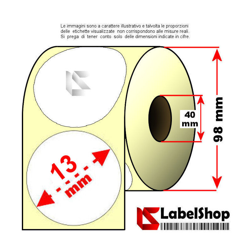 050x025x2000TPm - Etichette In Termica Protetta 50x25mm Adesivo