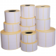 Rotolo etichette adesive tonde diametro 13 mm vellum tripla fila trasferimento termico