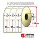 Rotolo etichette adesive mm 7x87 Termiche 3 piste anima 40