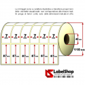 Rotolo da 3000 etichette adesive mm 7x87 Termiche 6 piste anima 40