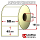 Rotolo da 1100 etichette adesive mm 68x45 Termiche 1 pista anima 40 collante permanente
