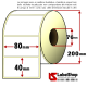 Rotolo industriale da 3800 etichette adesive mm 80x40 Carta Vellum foro 76