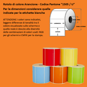 Rotolo industriale da 2000 etichette termiche 100x100 foro 76 mm adesivo permanente