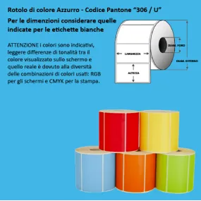 Rotolo da 2000 etichette adesive mm 100x100 Termiche 1 pista anima 40