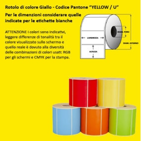 Rotolo industriale da 2000 etichette termiche 100x100 foro 76 mm adesivo permanente