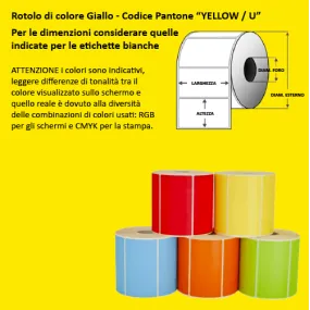 Rotolo da 2000 etichette adesive mm 100x100 Termiche 1 pista anima 40