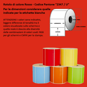 Rotolo industriale da 2000 etichette termiche 100x100 foro 76 mm adesivo permanente