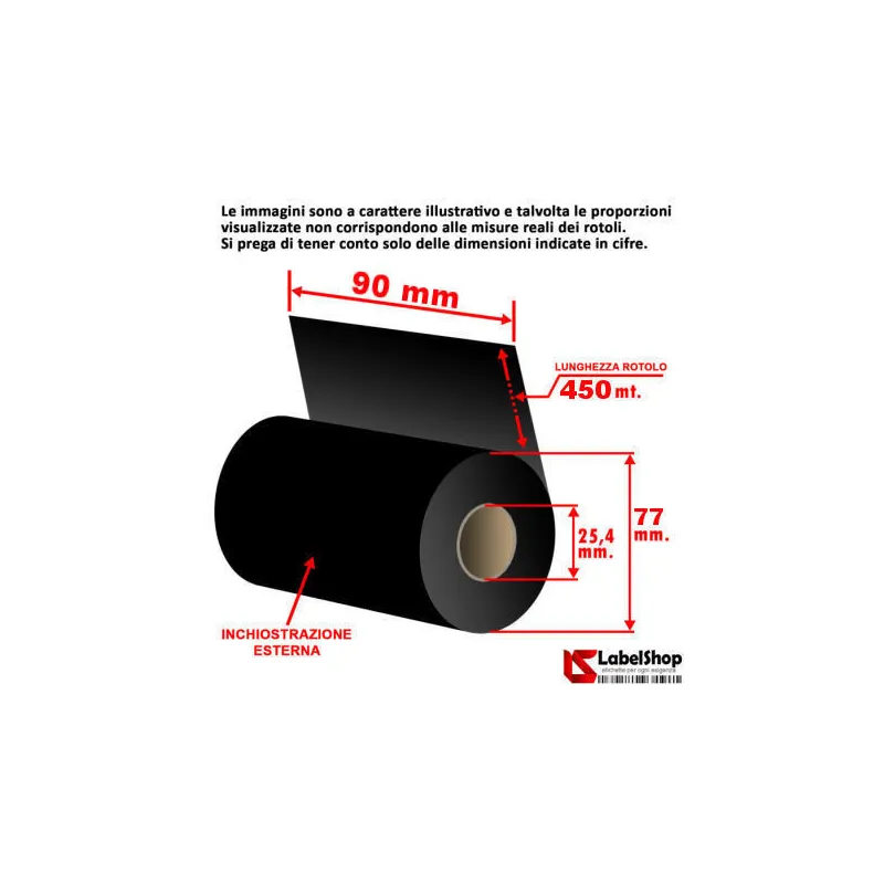 ribbon toshiba cera resina trasferimento termico poliammide raso rotolo rolls