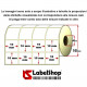 Rotolo da 14000 etichette adesive mm 10x10 vellum 4 piste anima 40