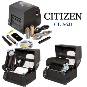 Stampante citizen CLS621 per etichette termiche e codici a barre  zebra