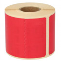 Rotolo da 350 etichette adesive colorate rosso mm 100x100 Carta Vellum - foro 40mm