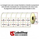 Rotolo da 21000 etichette adesive mm 10x10 Carta Vellum trasferimento termico 6 piste anima 40
