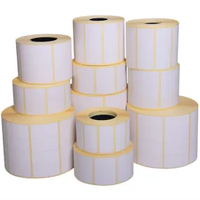 Rotolo da 1800 etichette adesive mm 50x30 Termiche 1 pista anima 40