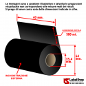 Ribbon resina 40x300 m. ink out - Nastro carbongrafico indelebile resistente ai graffi per PPV - PVC - PPE - Carta