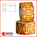 Etichette adesive prestampate offerta speciale 50x30 rotolo da 1000 carta vellum colorata