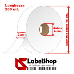 Nastro in Poliammide 20 mm x 200 m per etichette tessili