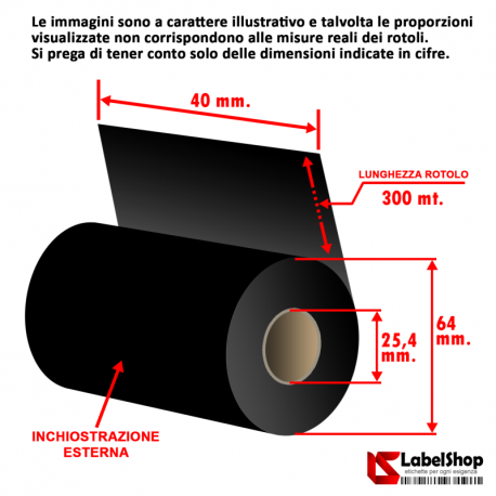 nastro carbongrafico ribbon foil cera resina trasferimento termico polliammide raso rotolo rolls