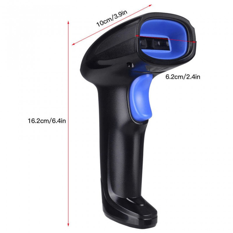 Pistola lettore codici a barre scanner barcode laser USB ccd etichette 1D