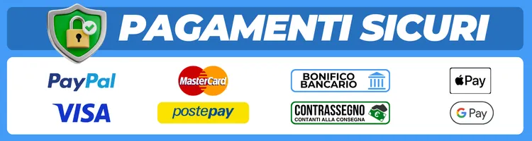Pagamenti SIcuri  - Accettate Carte PayPal Contrassegno Bonifico
